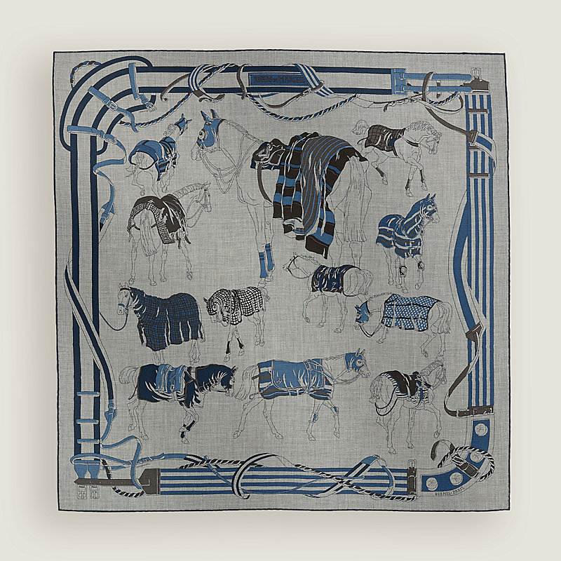 Ronds de Marche scarf 100 - Blue | Hermès USA
